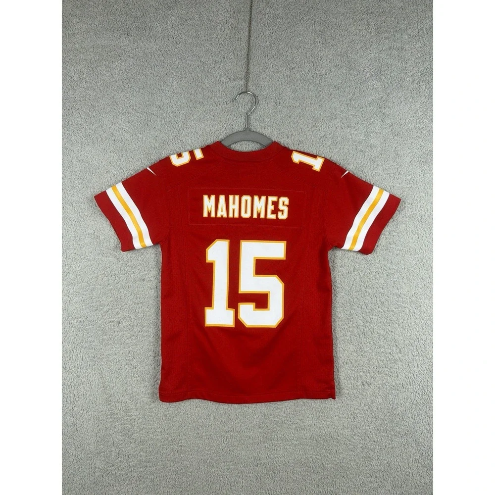 Nike Jersey Youth Boys Sz S Kansas City Chiefs Patrick Mahomes #15 Red NFL Logo